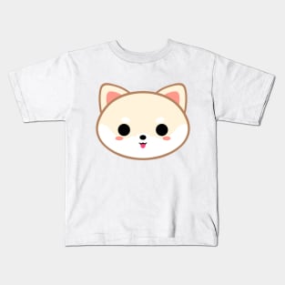 Cute Cream Shiba Inu Kids T-Shirt